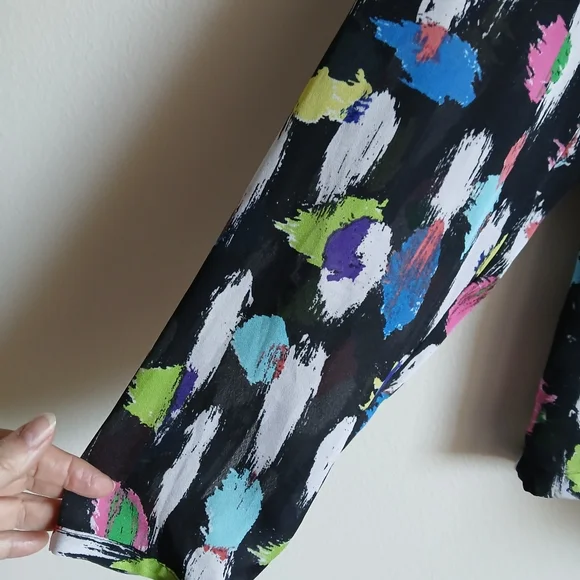 LIZ CLAIBORNE Faux Wrap Blouse Multicolor Size XL - Picture 4 of 11